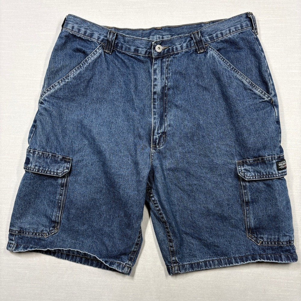 Wrangler Denim Jean Shorts Men's‎ 36 Blue Jorts 9" Inseam Streetwear Y2K Skater
